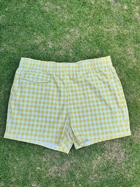 Hammies Gingham Cabana Trunk Yellow & White Size 36